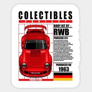 RWB PORSCHE 911 -RED Sticker